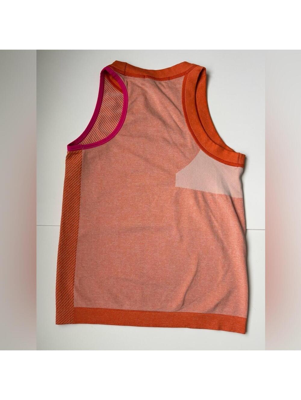 Adidas Stella McCartney Tank Top Orange Pink Small Athleisure Sporty Clean Girl - Picture 5 of 7